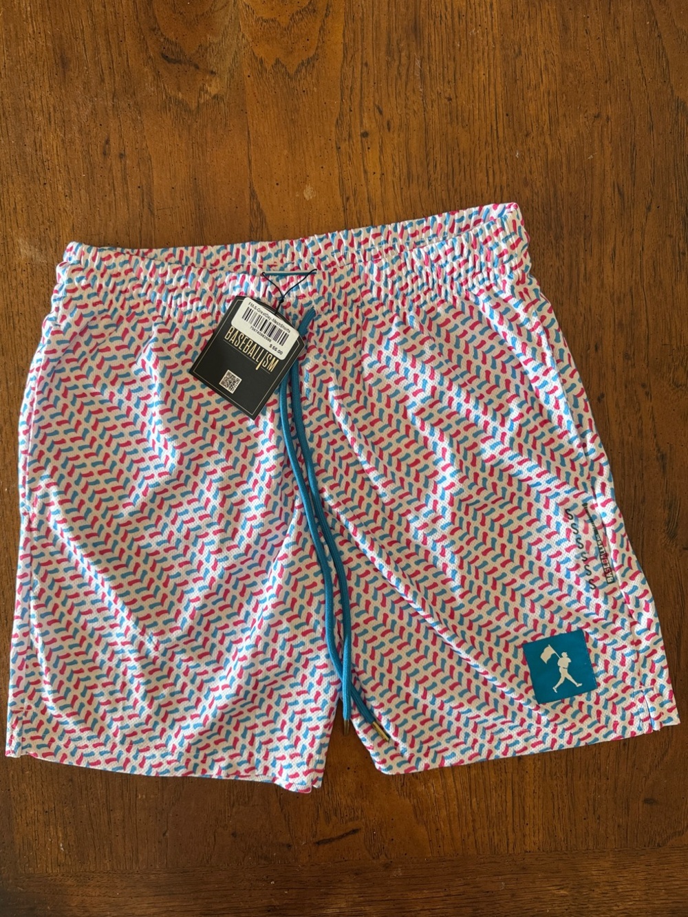 Baseballism Men's small athletic shorts -red/blue